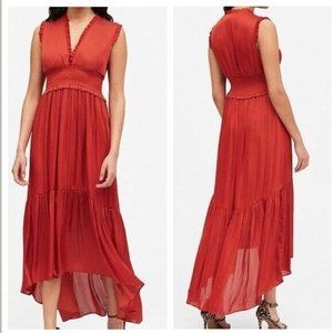 ⭐️ Women's Banana Republic Tiered Hi-Lo Midi Dress Size 6